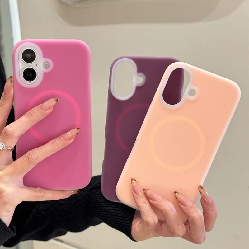 Liquid Silicone Magnetic Phone Case - غطاء حماية سيليكون سائل بتصميم حلوى