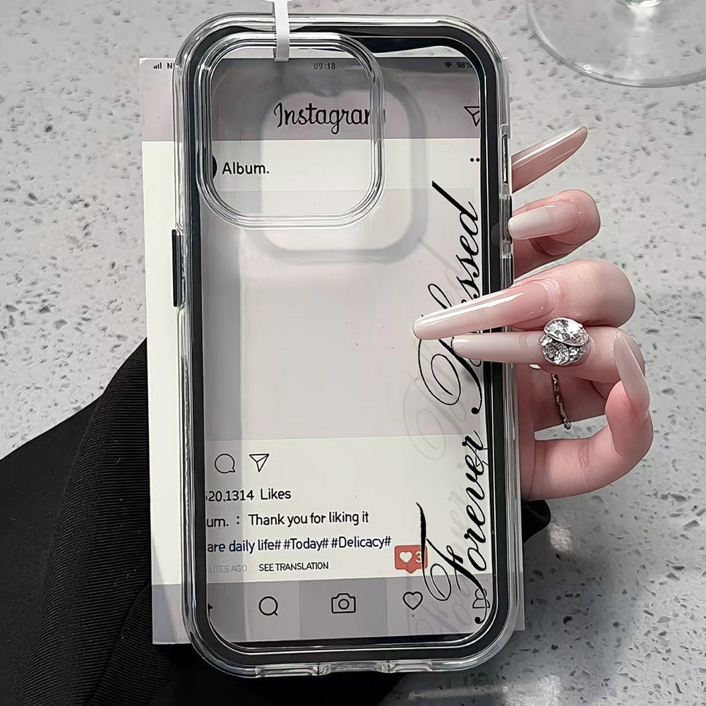 Clear Shockproof Bumper Case - غطاء هاتف شفاف بسيط من Forever