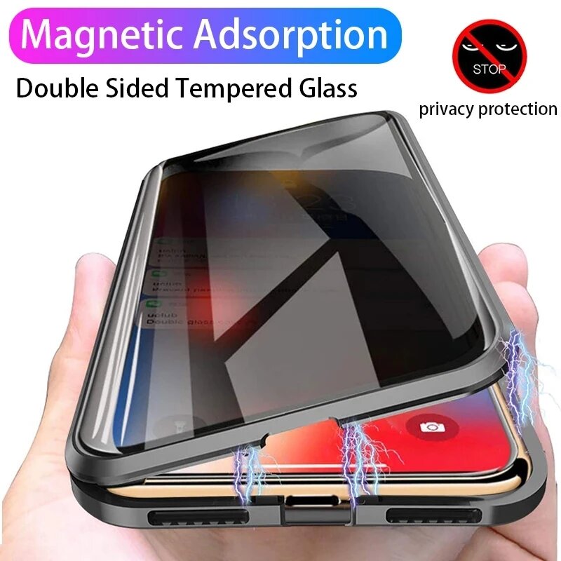 Anti Spy Privacy Glass Case - لهواتف هواوي نوفا Y74 وY73 وY63
