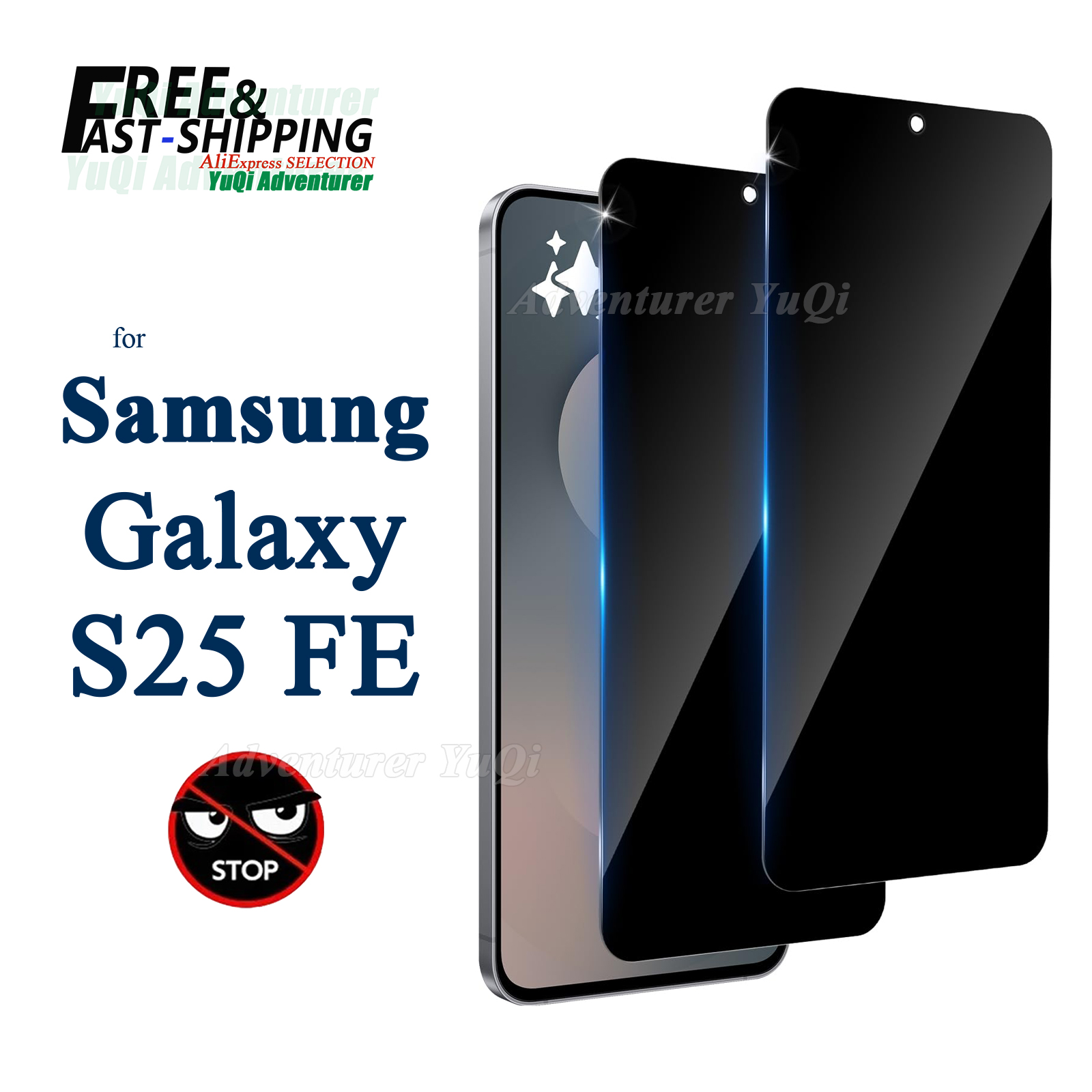 Anti Spy Privacy Glass Case - واقي شاشة مضاد للتجسس لهاتف سامسونج