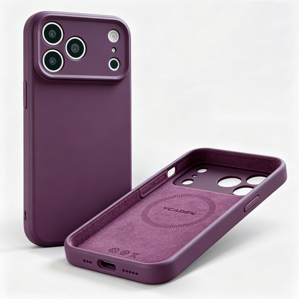 Liquid Silicone Magnetic Phone Case - غطاء سيليكون سائل فاخر مغناطيسي متوافق