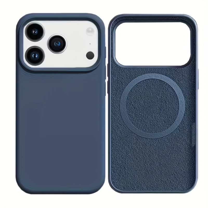 Liquid Silicone Magnetic Phone Case - غطاء هاتف من السيليكون السائل بلون