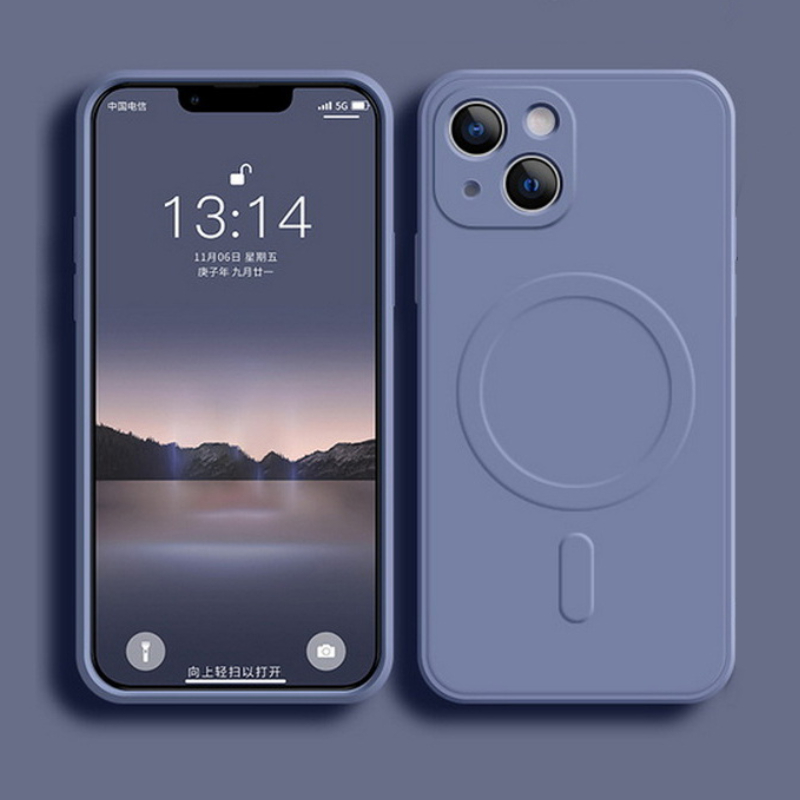 Liquid Silicone Magnetic Phone Case - غطاء سيليكون سائل لهواتف آيفون 18
