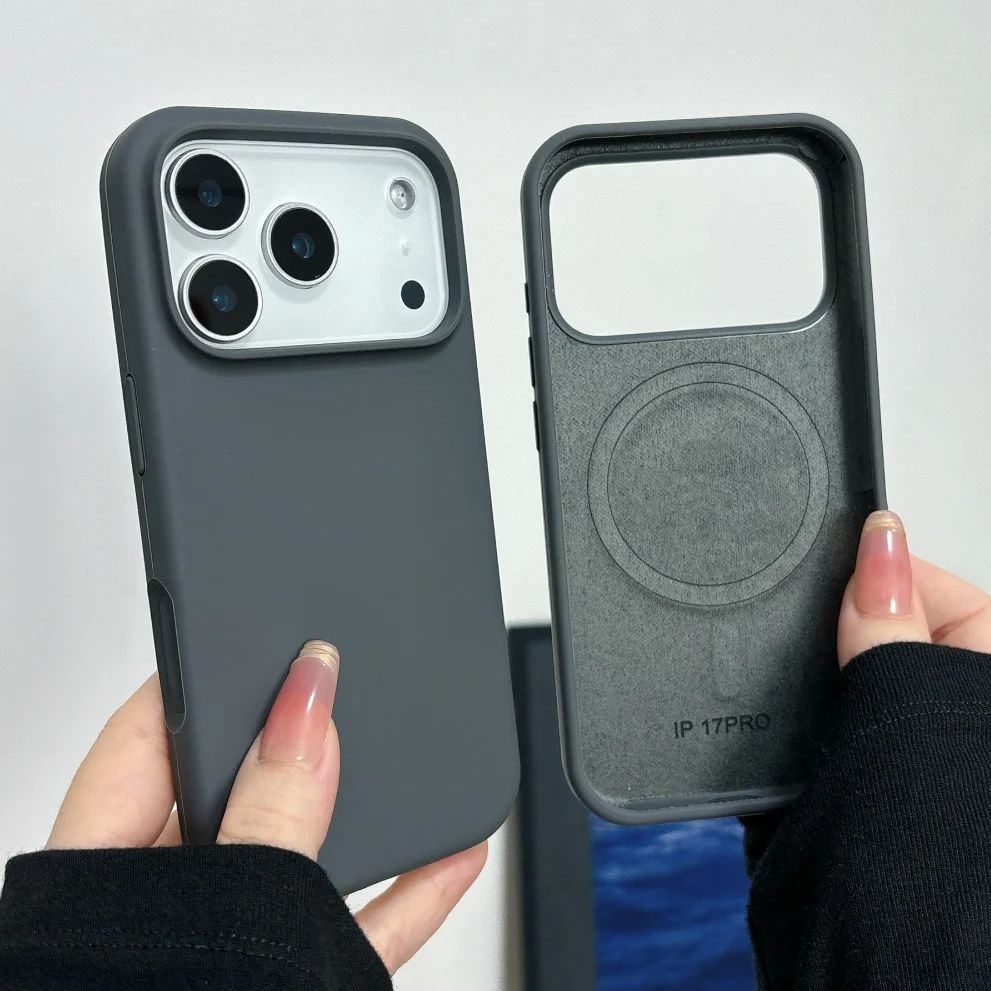 Liquid Silicone Magnetic Phone Case - غطاء هاتف من السيليكون السائل لـ