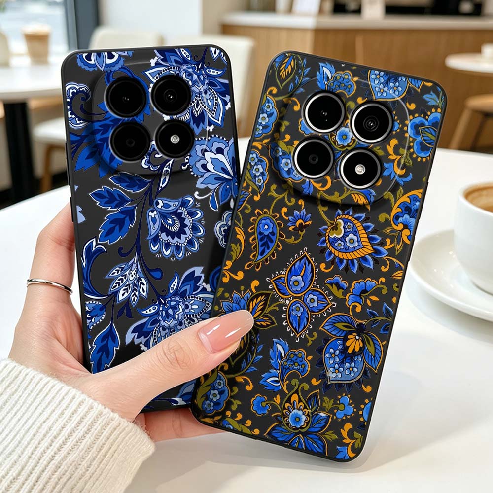 Vintage Floral Pattern Soft Case - غطاء هاتف بتصميم عتيق ونقشة زهور