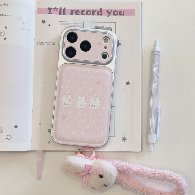 Cute Cartoon Wrist Strap Silicone Case - جراب هاتف جلدي بتصميم كرتوني لطيف