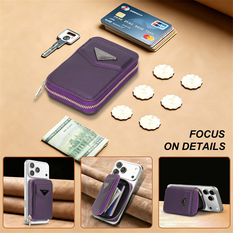 حافظة محفظة بسحاب وحامل بطاقات - مراجعة Leather Wallet Card Holder Phone Cover وسعره