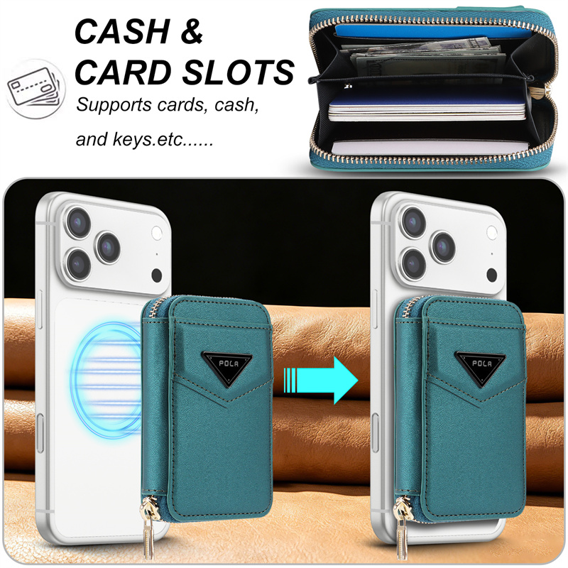 حافظة محفظة بسحاب وحامل بطاقات - مراجعة Leather Wallet Card Holder Phone Cover وسعره