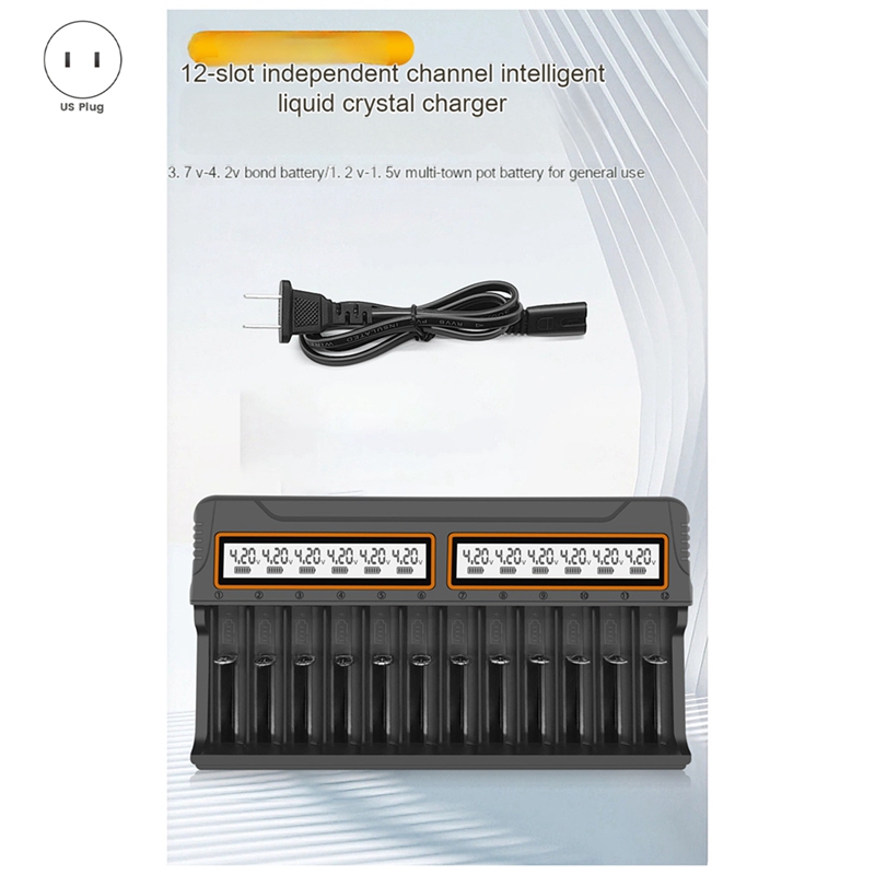 شاحن 18650 بـ 12 فتحة لبطاريات - مراجعة Chargers وسعره