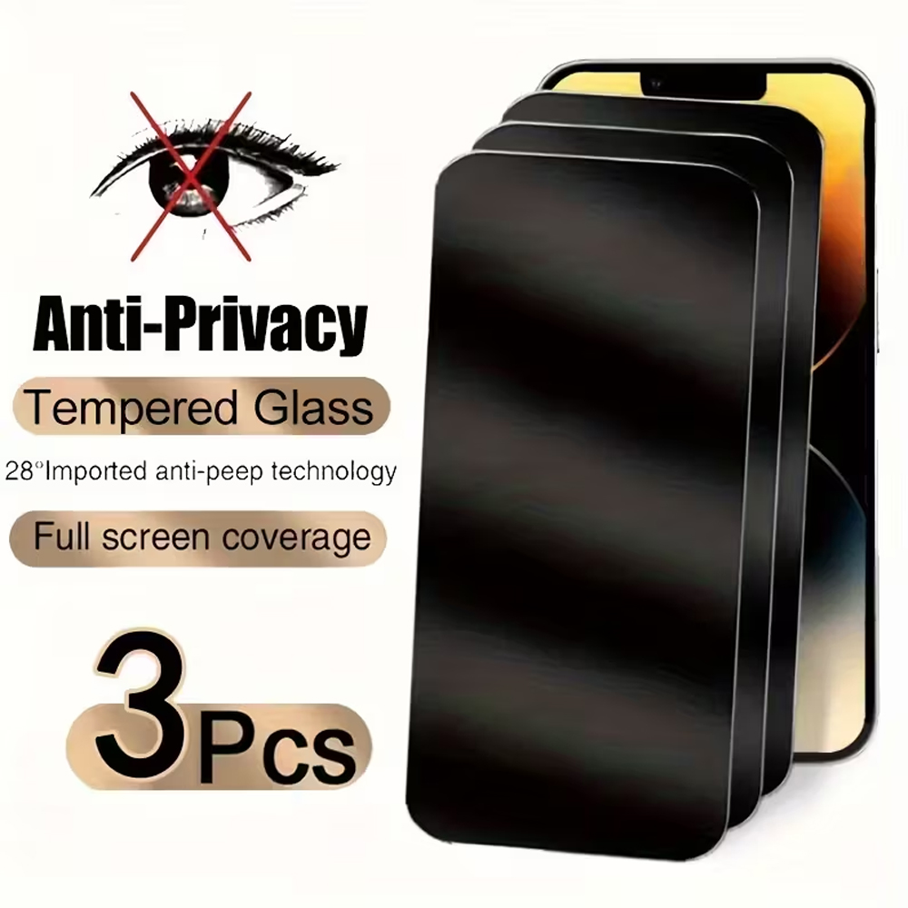 1-3 قطع من الزجاج المقوى المضا - مراجعة Anti Peek Privacy Tempered Glass وسعره