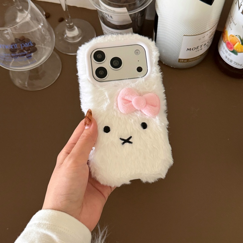 لطيف الكرتون الأبيض رقيق الفرا - مراجعة Cute Cartoon Wrist Strap Silicone Case وسعره