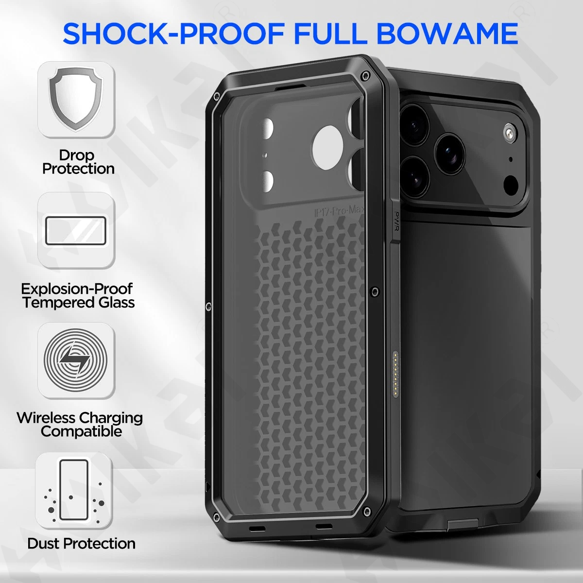 حافظة لهاتف آيفون 17 16 15 14  - مراجعة Heavy Duty 360 Full Body Protective Case وسعره