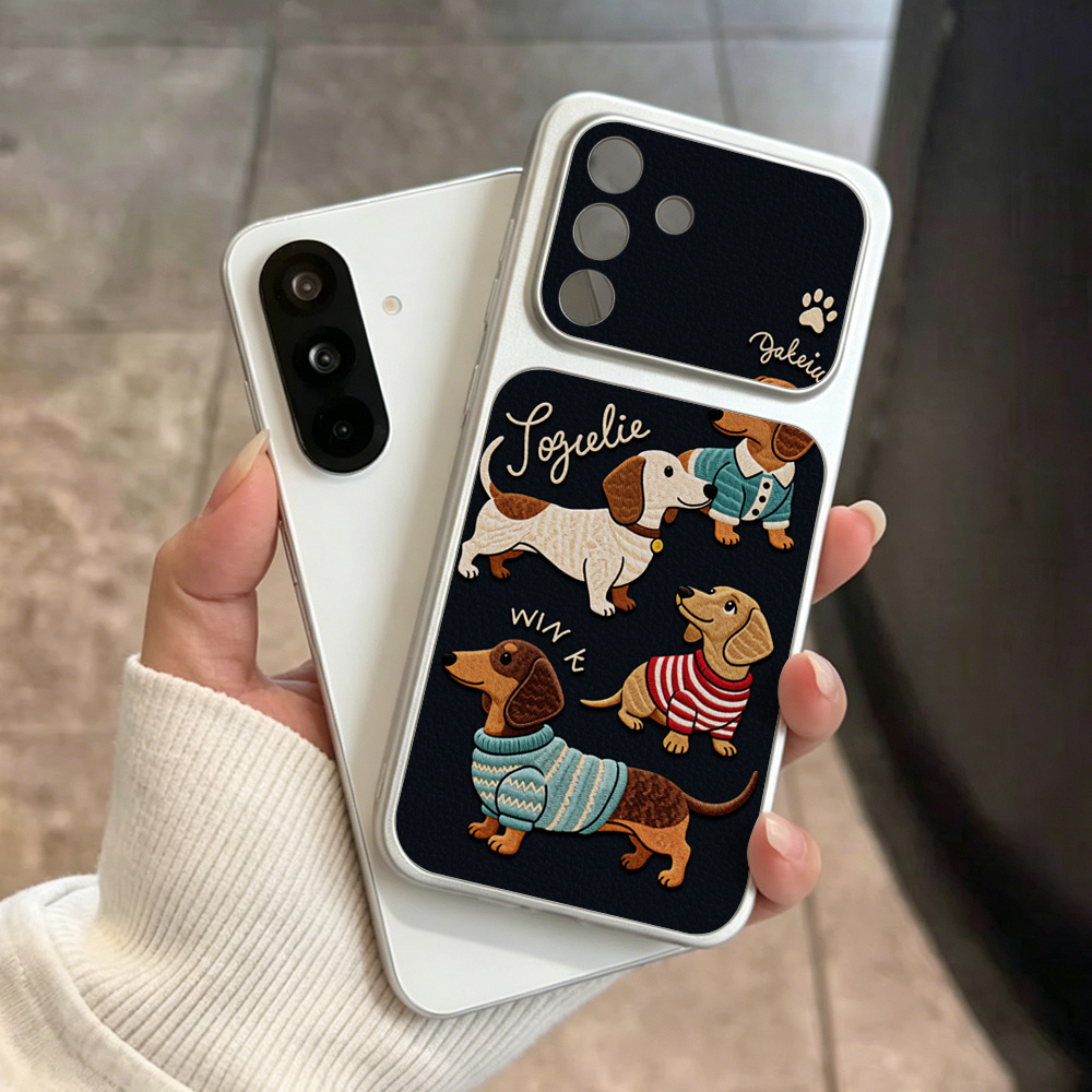 جراب هاتف بتصميم كلب داشهند كر - مراجعة Cute Cartoon Wrist Strap Silicone Case وسعره