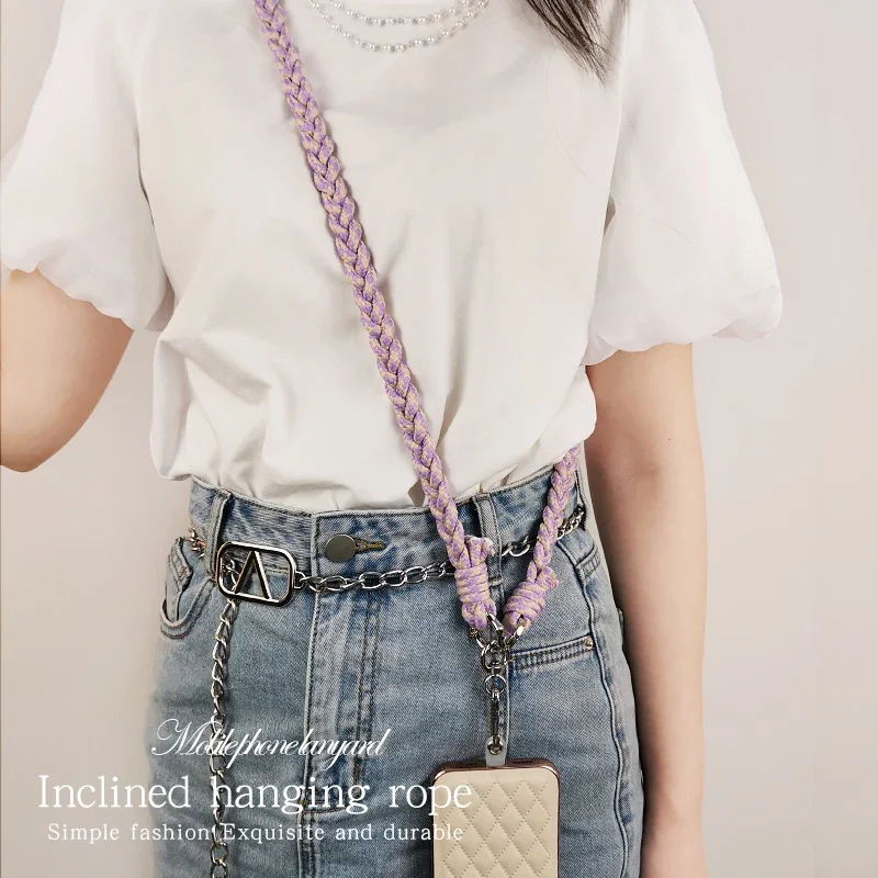 جبل الكتف مضفر حزام قوي الحبل  - مراجعة Crossbody Lanyard Neck Strap Case وسعره