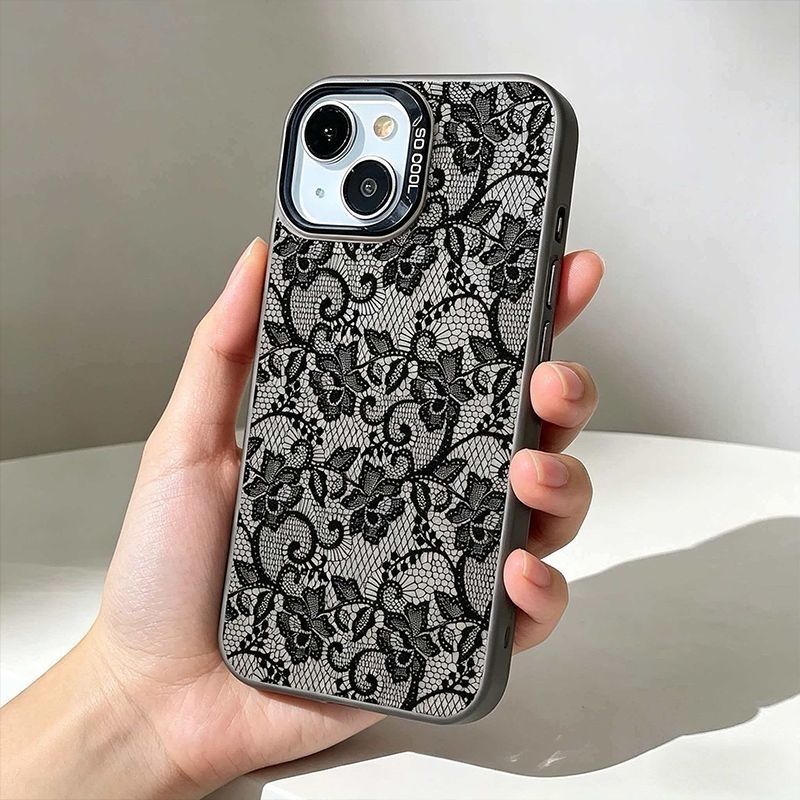 جراب هاتف أنيق بنمط دانتيل أسو - مراجعة Vintage Floral Pattern Soft Case وسعره