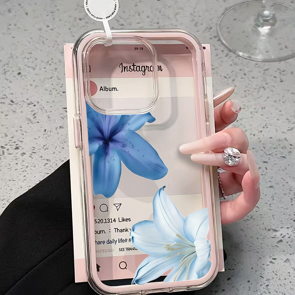 غطاء هاتف شفاف بتصميم زهرة الز - مراجعة Clear Shockproof Bumper Case وسعره