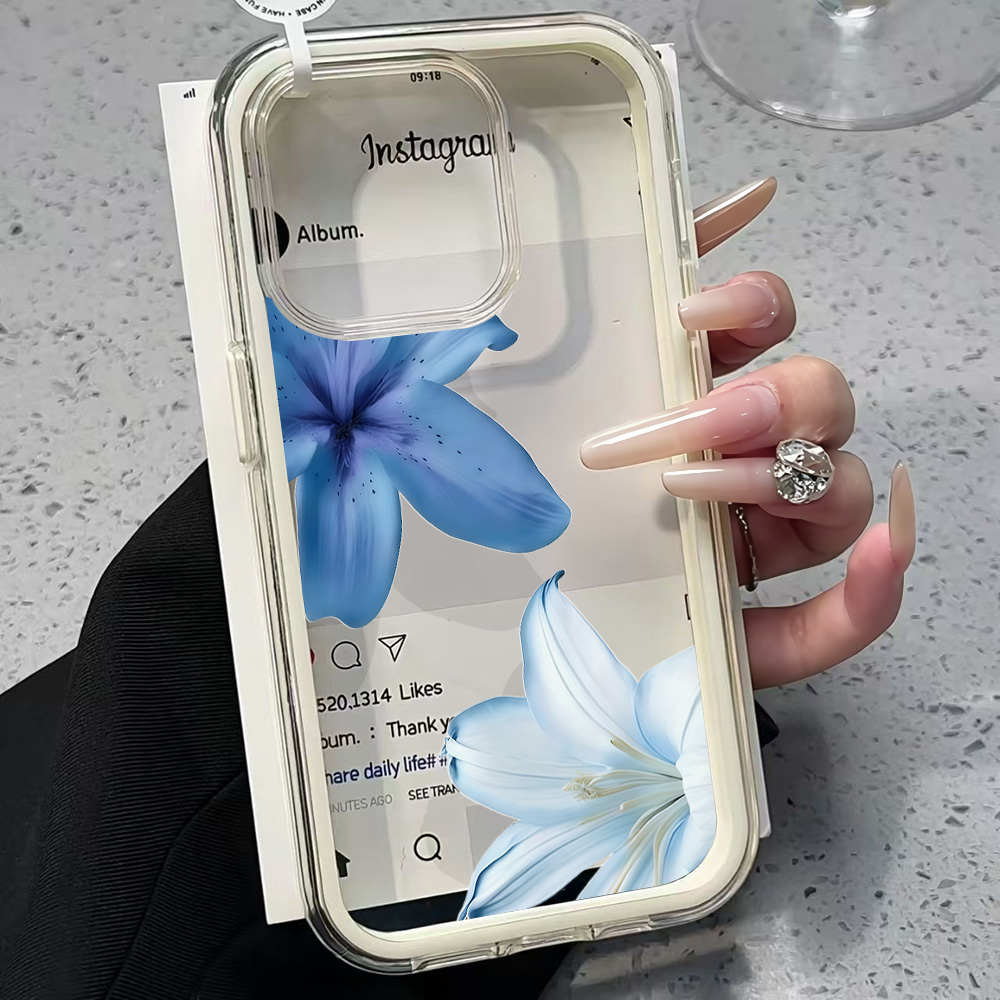 غطاء هاتف شفاف بتصميم زهرة الز - مراجعة Clear Shockproof Bumper Case وسعره