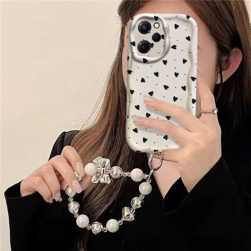 غطاء حماية لهواتف RENO 15 15F  - مراجعة Cute Cartoon Wrist Strap Silicone Case وسعره