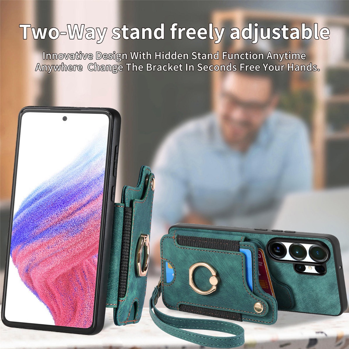 غطاء هاتف لسامسونج S26 ألترا S - مراجعة Leather Wallet Card Holder Phone Cover وسعره