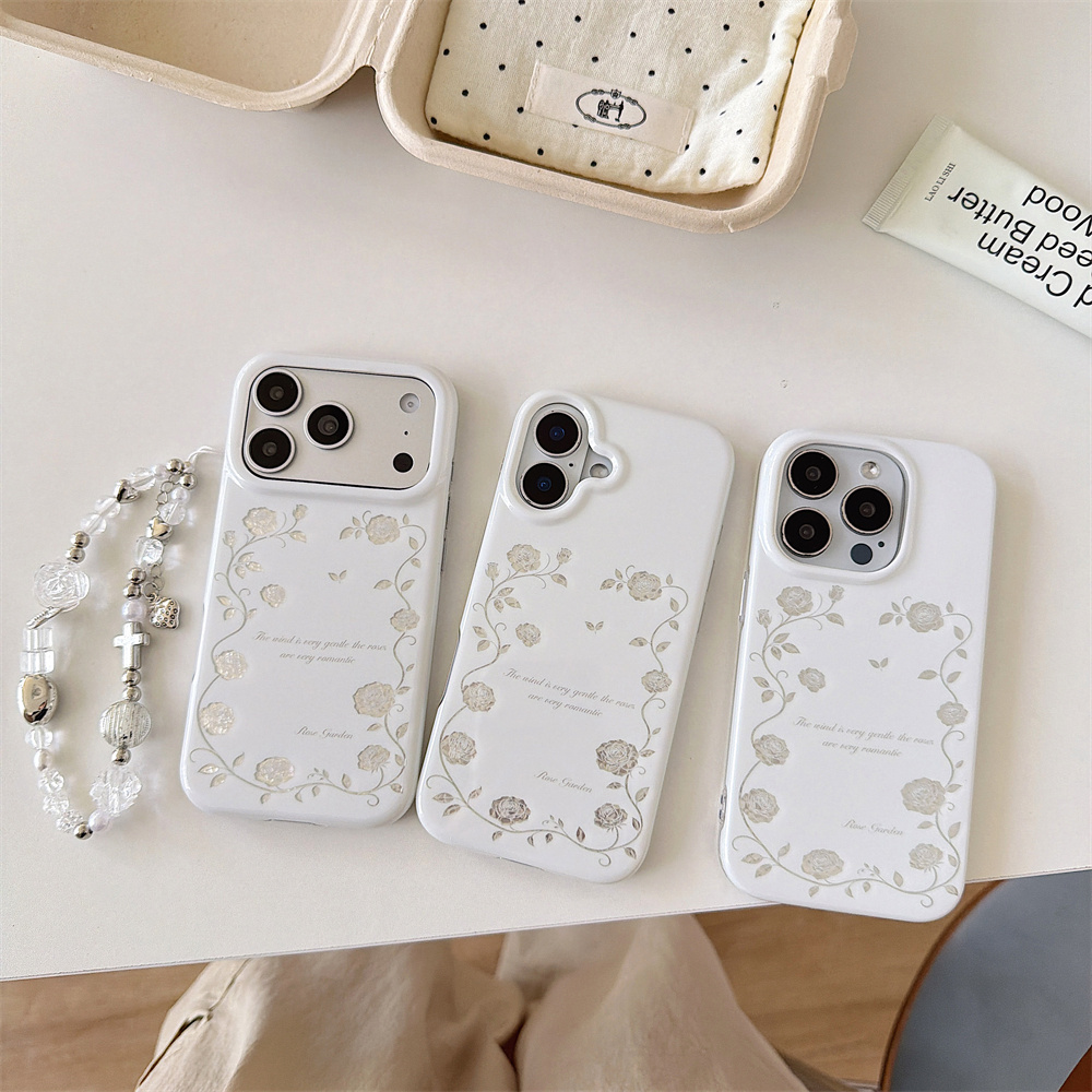 جراب هاتف فضي عتيق بتصميم حديق - مراجعة Vintage Floral Pattern Soft Case وسعره