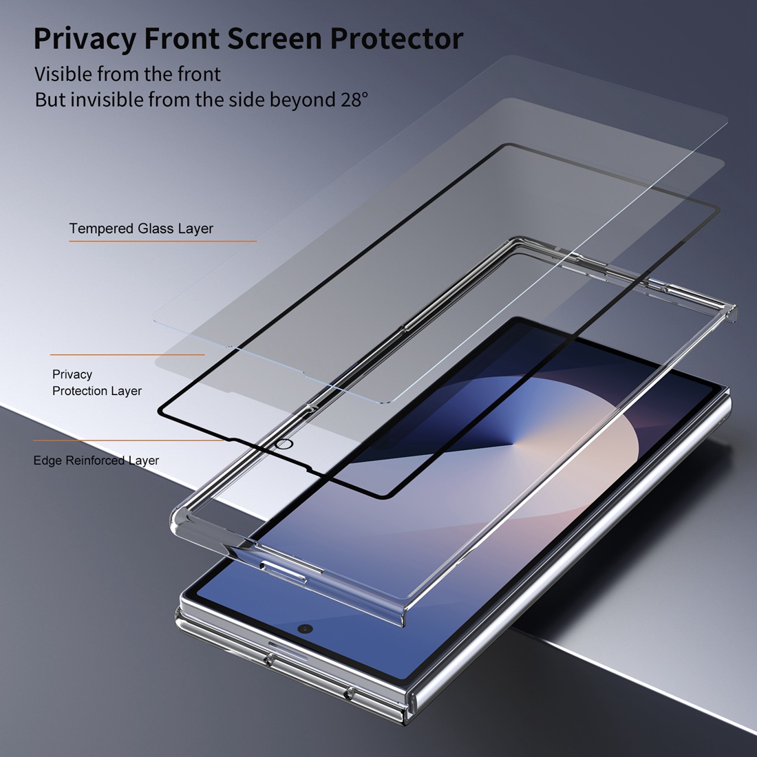 واقي شاشة زجاجي مقوى مضاد للتج - مراجعة Anti Spy Privacy Glass Case وسعره
