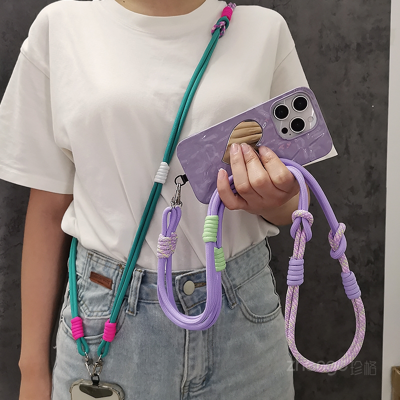 حبل للهاتف المحمول بحزام منسوج - مراجعة Crossbody Lanyard Neck Strap Case وسعره