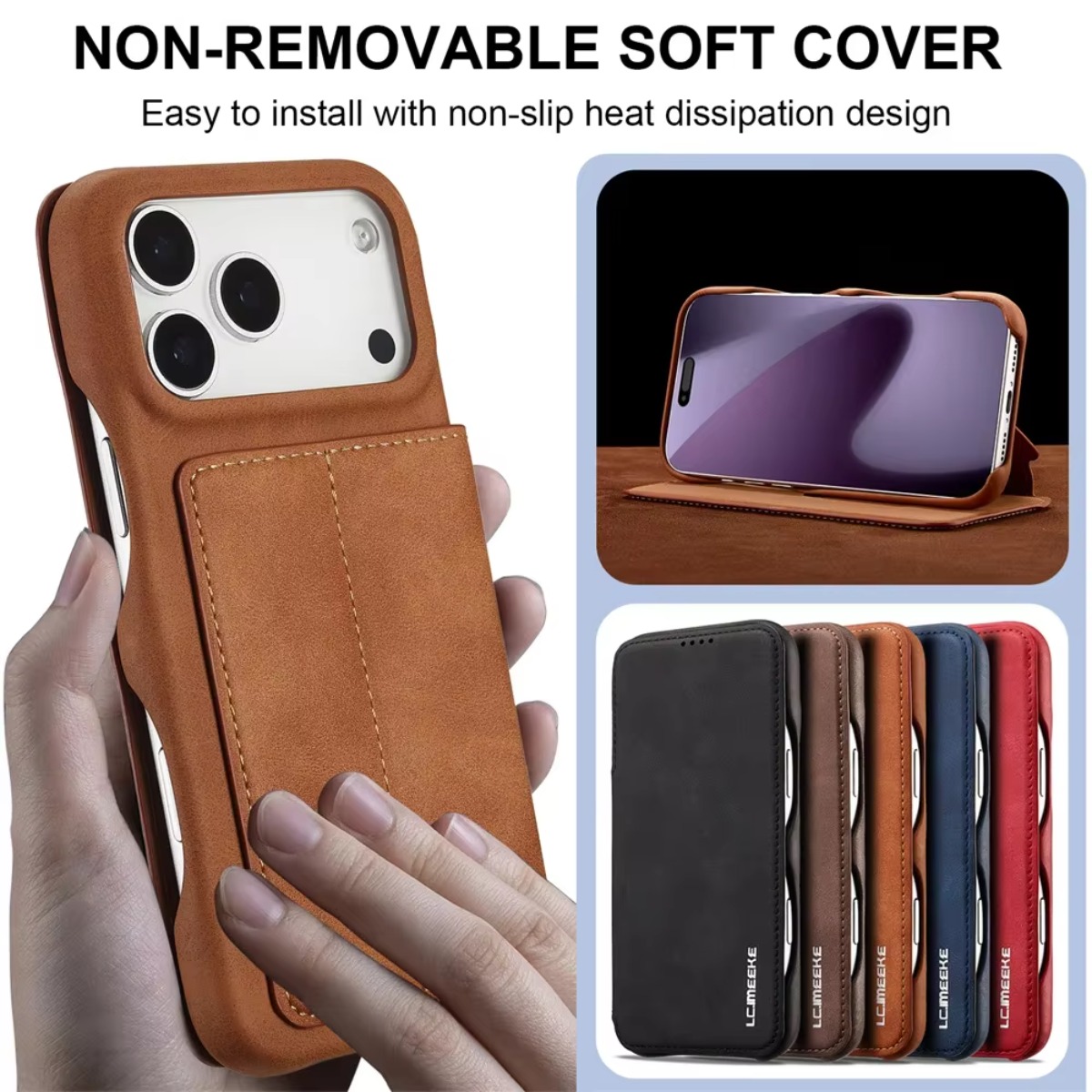 محفظة جلدية غطاء الوجه المغناط - مراجعة Leather Wallet Card Holder Phone Cover وسعره
