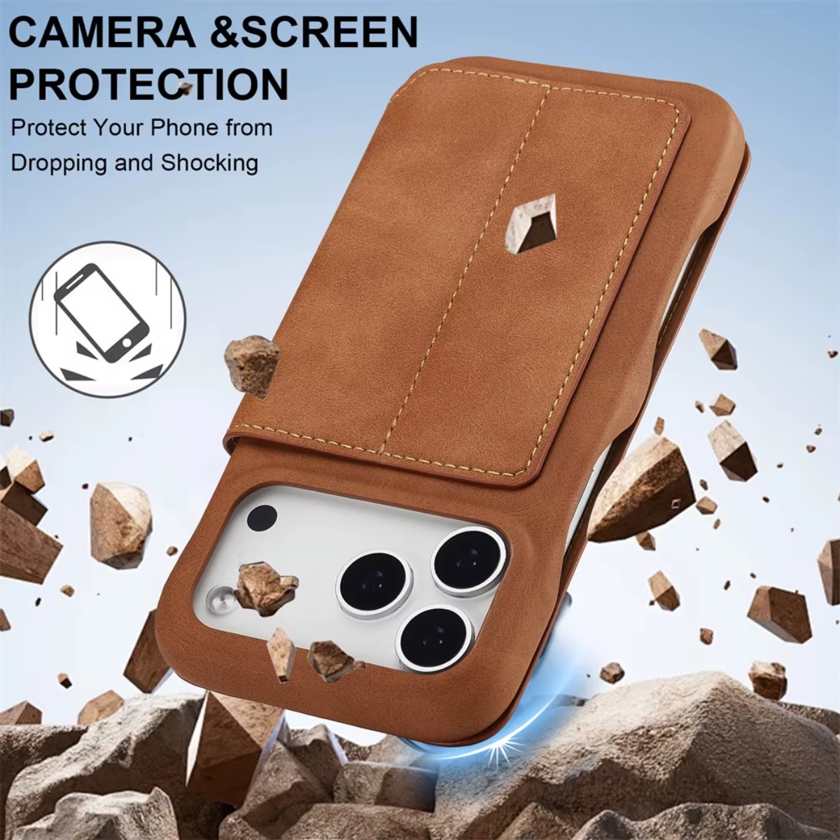 محفظة جلدية غطاء الوجه المغناط - مراجعة Leather Wallet Card Holder Phone Cover وسعره
