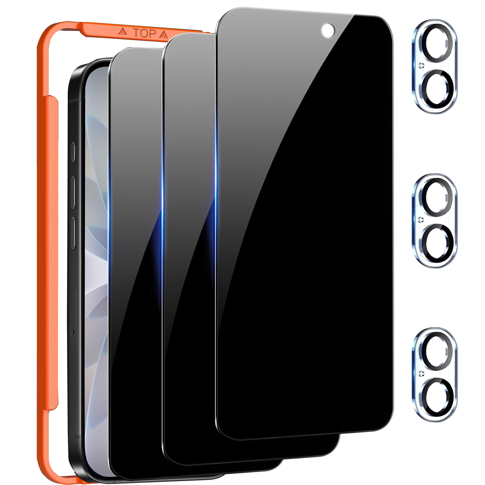 3 عبوات من واقي شاشة الخصوصية  - مراجعة Anti Spy Privacy Glass Case وسعره