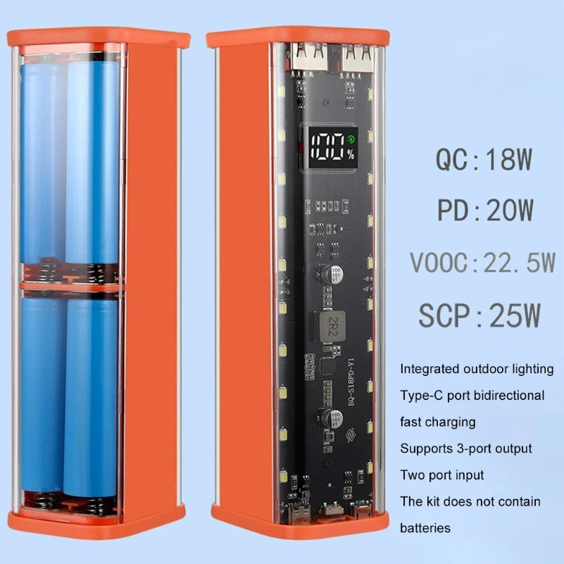 علبة باور بانك 18650 مع منافذ  - مراجعة Power Banks وسعره