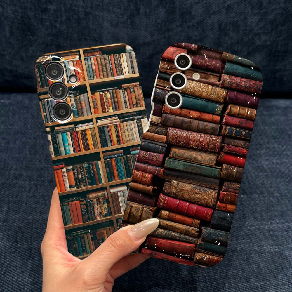 غطاء هاتف بنمط كتب عتيقة لسامس - مراجعة Vintage Floral Pattern Soft Case وسعره