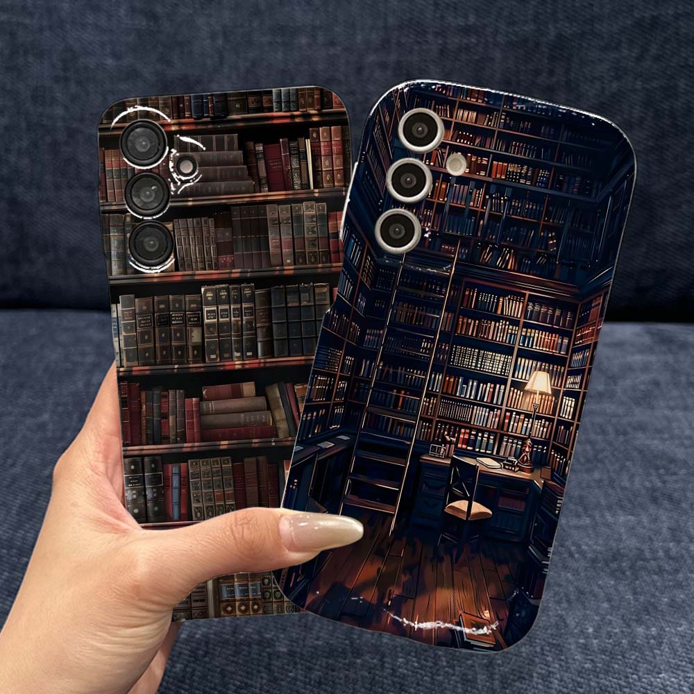 غطاء هاتف بنمط كتب عتيقة لسامس - مراجعة Vintage Floral Pattern Soft Case وسعره