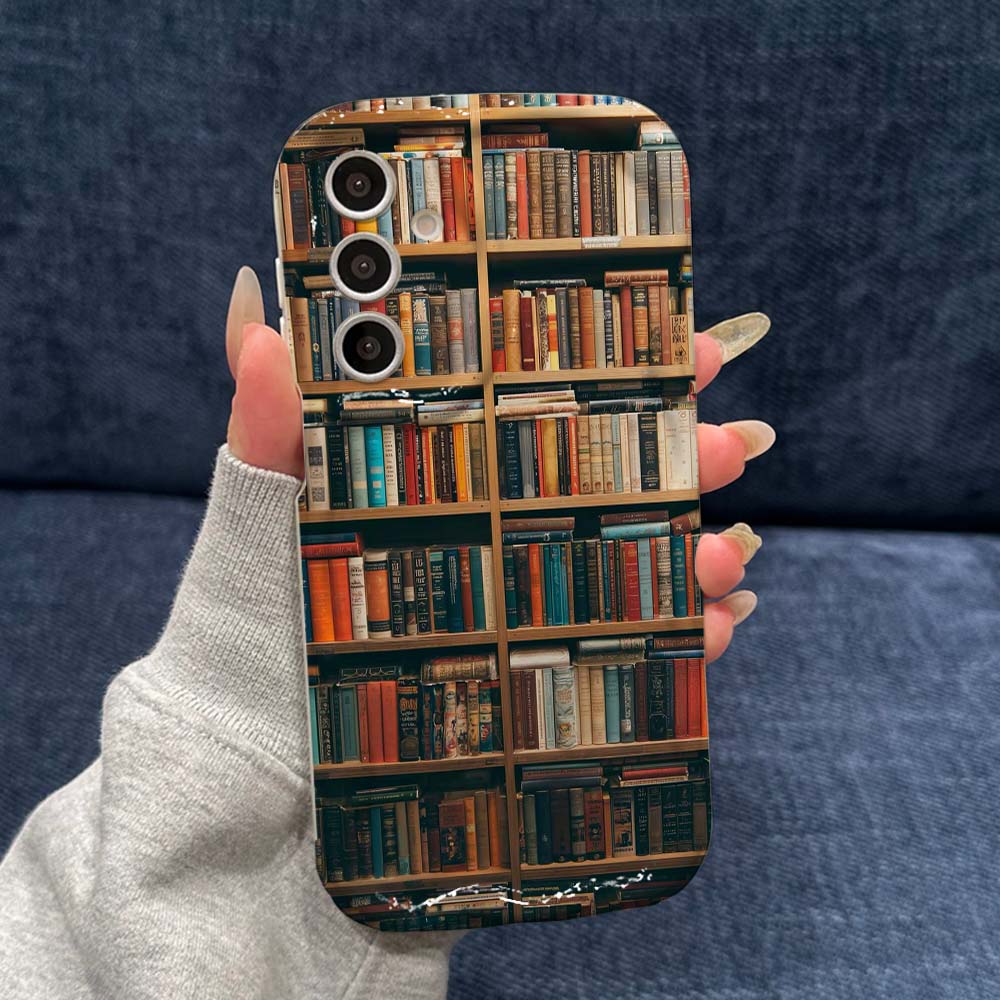غطاء هاتف بنمط كتب عتيقة لسامس - مراجعة Vintage Floral Pattern Soft Case وسعره
