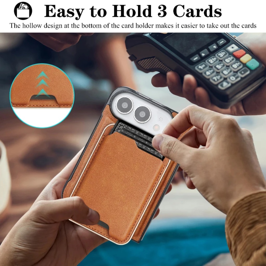 محفظة جلدية قابلة للفصل مع حام - مراجعة Leather Wallet Card Holder Phone Cover وسعره