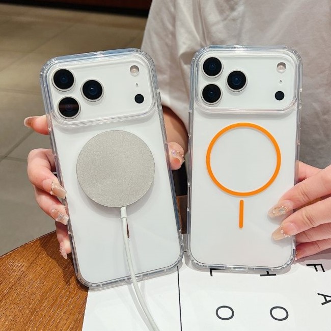 غطاء شحن لاسلكي مغناطيسي فاخر  - مراجعة Clear Shockproof Bumper Case وسعره