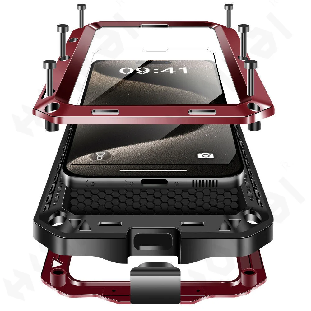 غطاء واقي مقاوم للصدمات معدني  - مراجعة Heavy Duty 360 Full Body Protective Case وسعره