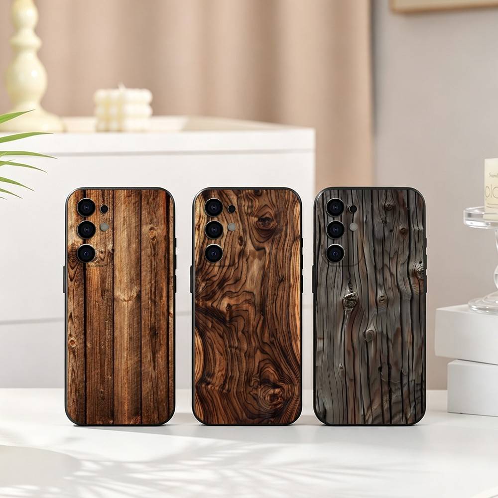 غطاء هاتف بنمط خشبي عتيق من ال - مراجعة Vintage Floral Pattern Soft Case وسعره