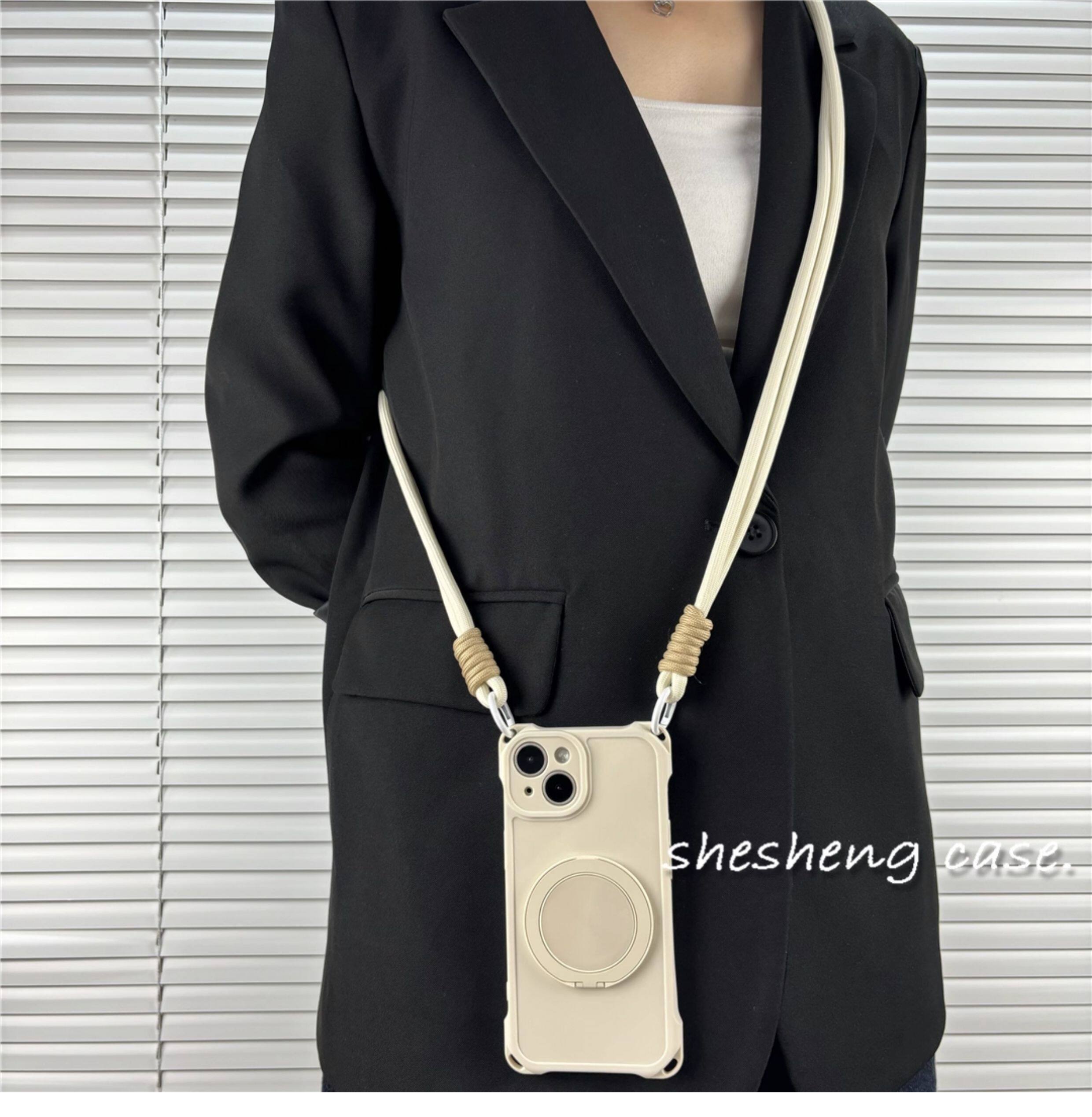 حافظة هاتف بحزام للرقبة لهاتف  - مراجعة Crossbody Lanyard Neck Strap Case وسعره