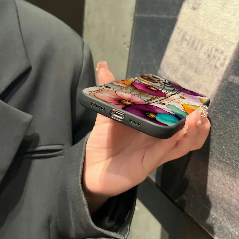 غطاء هاتف واقي من مادة TPU الن - مراجعة Vintage Floral Pattern Soft Case وسعره