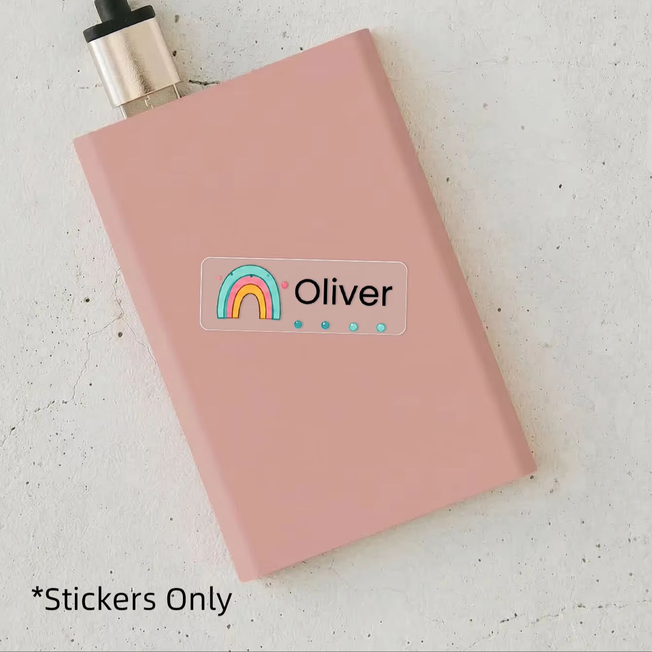 1-360 قطعة ملصقات مخصصة مقاومة - مراجعة Power Banks وسعره