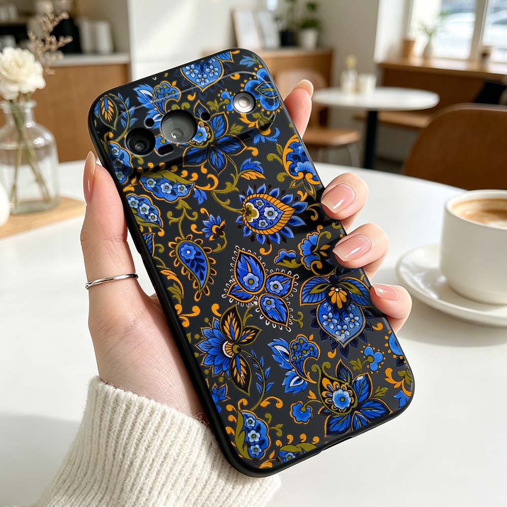 غطاء سيليكون بتصميم عتيق ونقشة - مراجعة Vintage Floral Pattern Soft Case وسعره