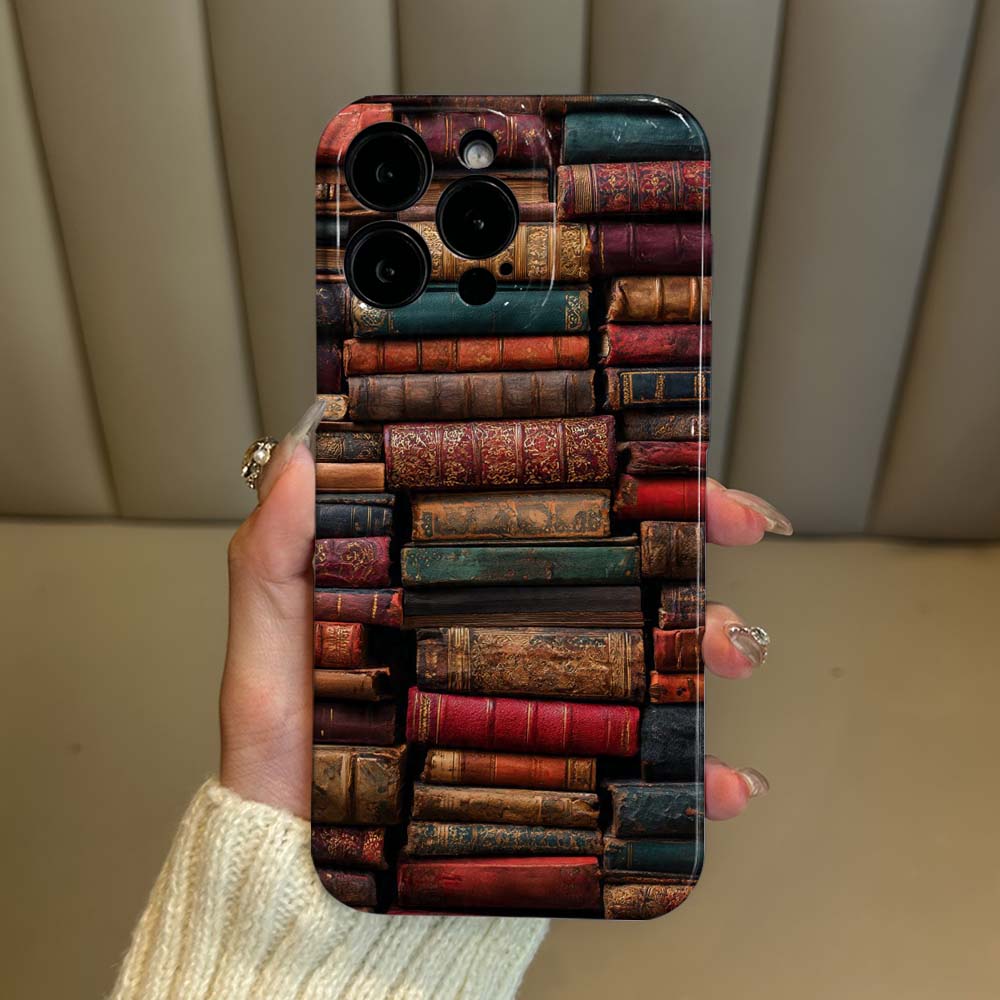 غطاء هاتف بنمط كومة كتب عتيق ل - مراجعة Vintage Floral Pattern Soft Case وسعره