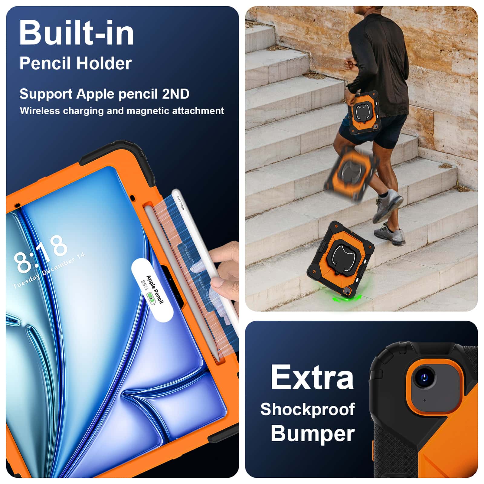 غطاء حماية لجهاز آيباد برو 13  - مراجعة Heavy Duty 360 Full Body Protective Case وسعره