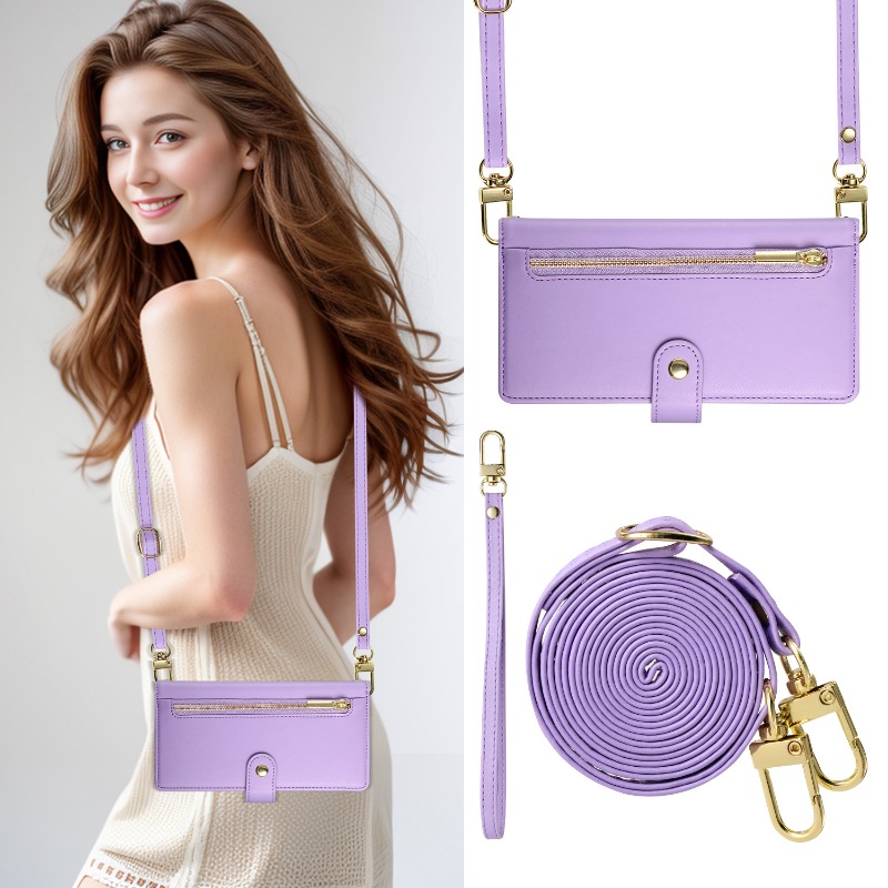 سستة Crossbody قضية الهاتف لسا - مراجعة Leather Wallet Card Holder Phone Cover وسعره
