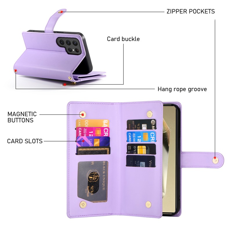 سستة Crossbody قضية الهاتف لسا - مراجعة Leather Wallet Card Holder Phone Cover وسعره